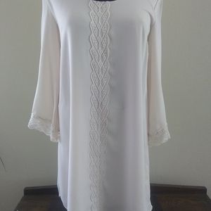 ASTR cream colored, bell Sleeve Shift Dress. Slight open back. XS.